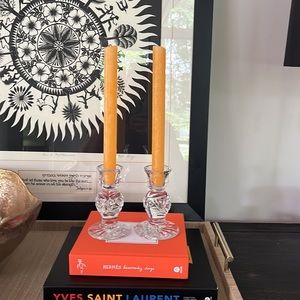 Crystal candlesticks